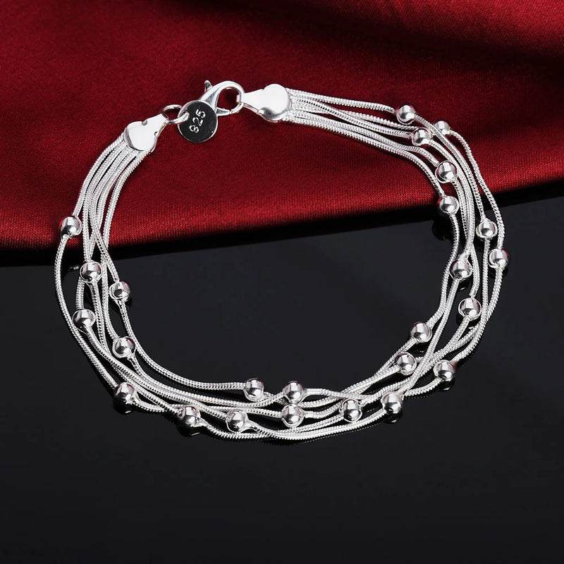 Pulseiras de prata esterlina 925 - 4 mm - com corda torcida