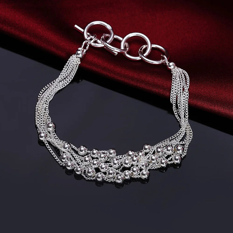Pulseiras de prata esterlina 925 - 4 mm - com corda torcida