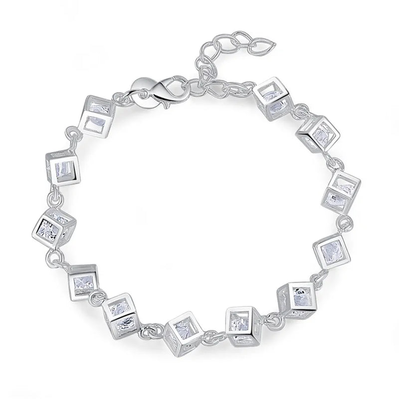 Pulseiras de prata esterlina 925 - 4 mm - com corda torcida