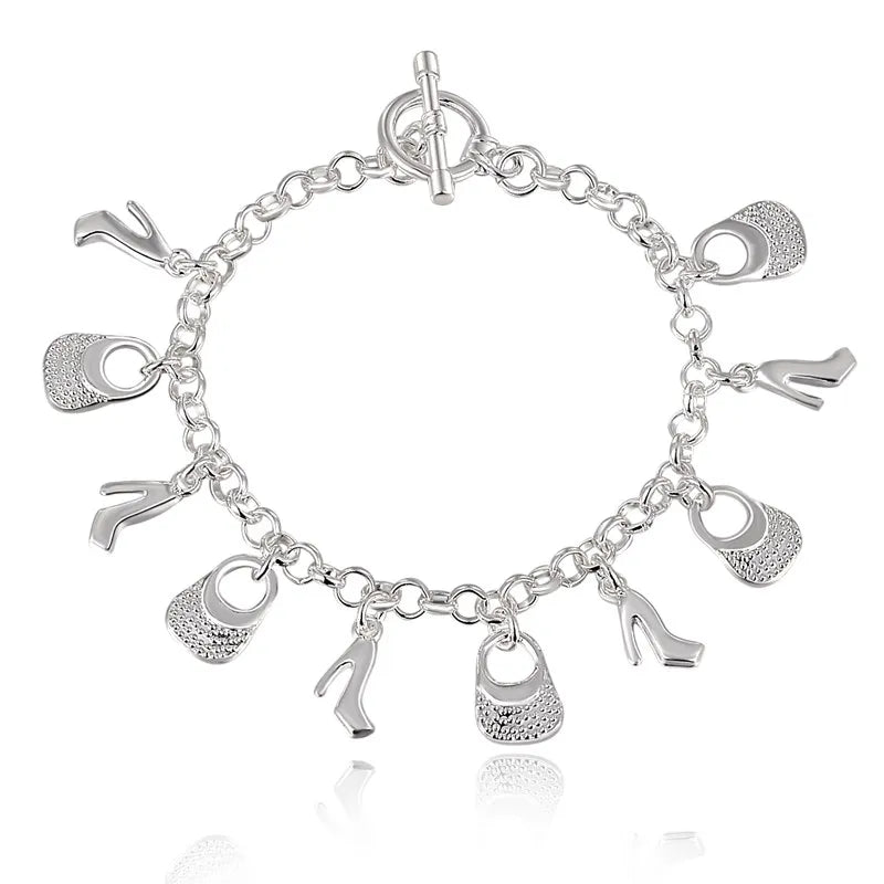 Pulseiras de prata esterlina 925 - 4 mm - com corda torcida