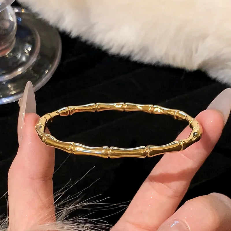 Pulseiras Bangles - banhadas a ouro ~ de aço inoxidável
