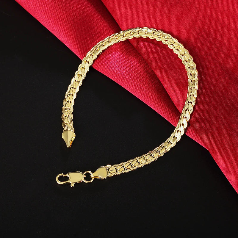 Pulseiras de prata esterlina 925 - 4 mm - com corda torcida
