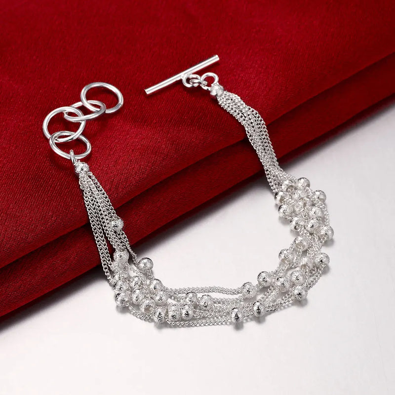 Pulseiras de prata esterlina 925 - 4 mm - com corda torcida