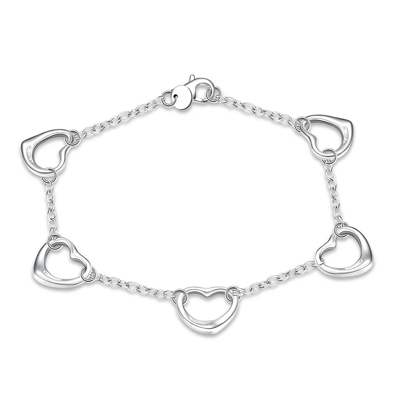 Pulseiras de prata esterlina 925 - 4 mm - com corda torcida