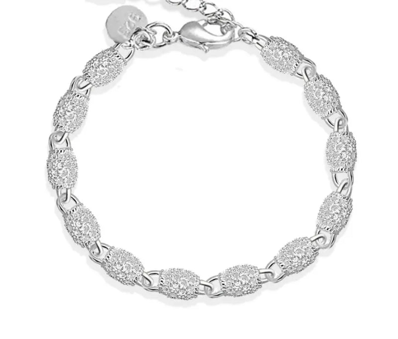 Pulseiras de prata esterlina 925 - 4 mm - com corda torcida