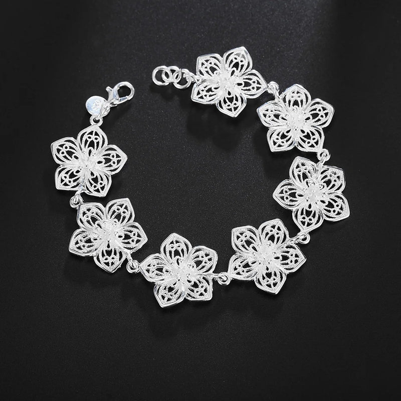 Pulseiras de prata esterlina 925 - 4 mm - com corda torcida