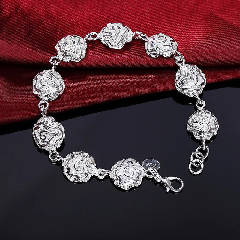 Pulseiras de prata esterlina 925 - 4 mm - com corda torcida
