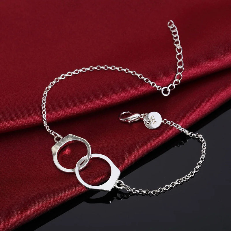 Pulseiras de prata esterlina 925 - 4 mm - com corda torcida