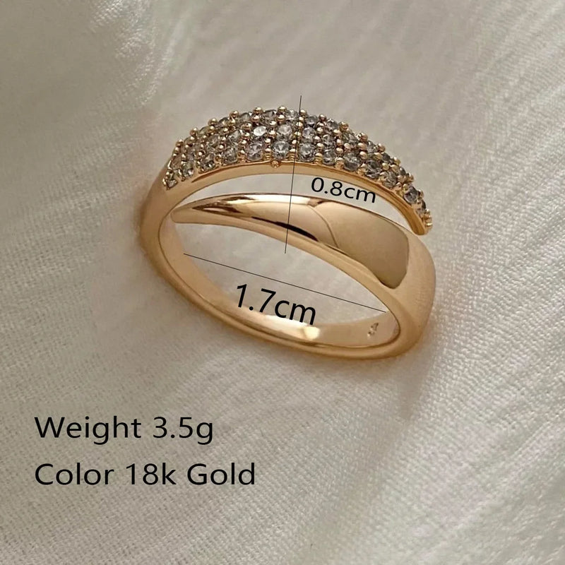 Anél de Pedra Natural ~ Aço inoxidável - Banhado a Ouro Sol 18K