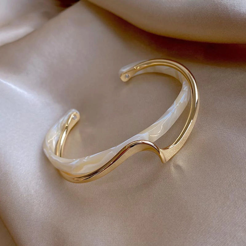 Pulseiras Bangles - banhadas a ouro ~ de aço inoxidável