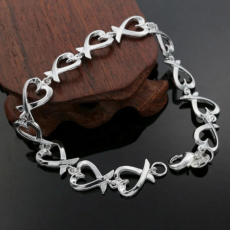 Pulseiras de prata esterlina 925 - 4 mm - com corda torcida