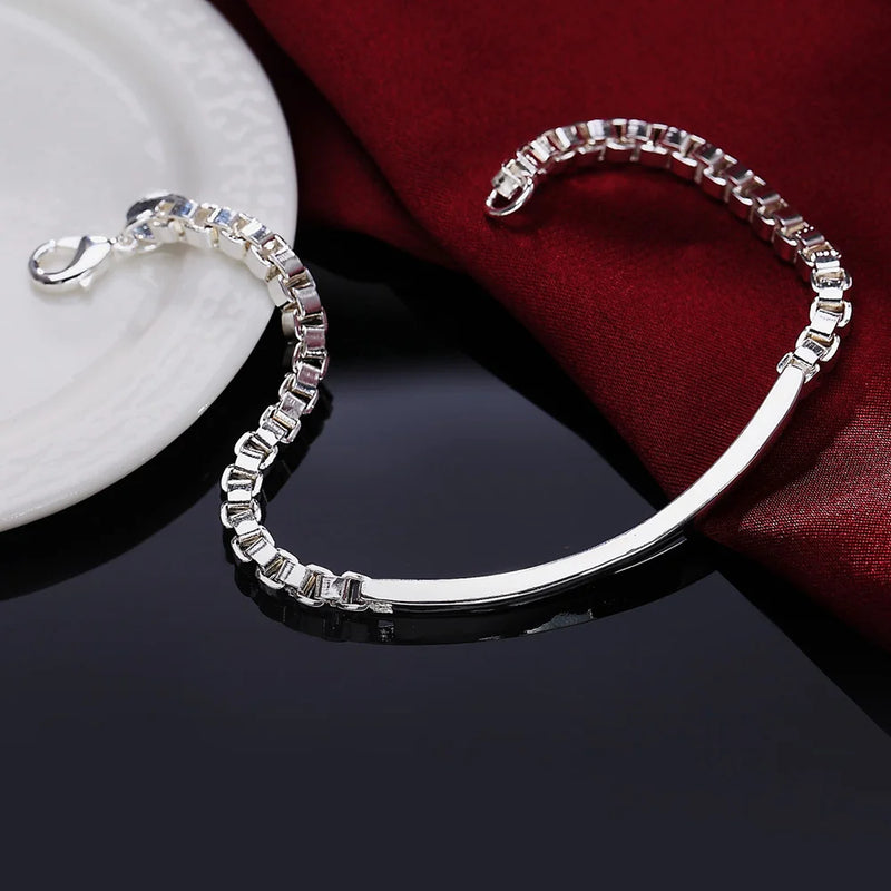 Pulseiras de prata esterlina 925 - 4 mm - com corda torcida