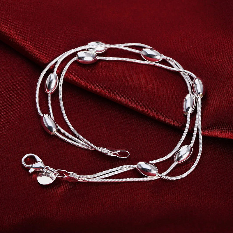 Pulseiras de prata esterlina 925 - 4 mm - com corda torcida
