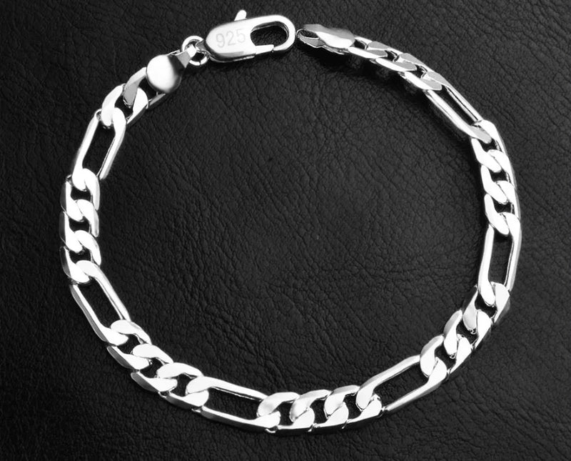 Pulseiras de prata esterlina 925 - 4 mm - com corda torcida